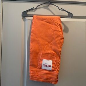 Orange Celebrity Pink Mid Rise Jeans, Size 13/31
